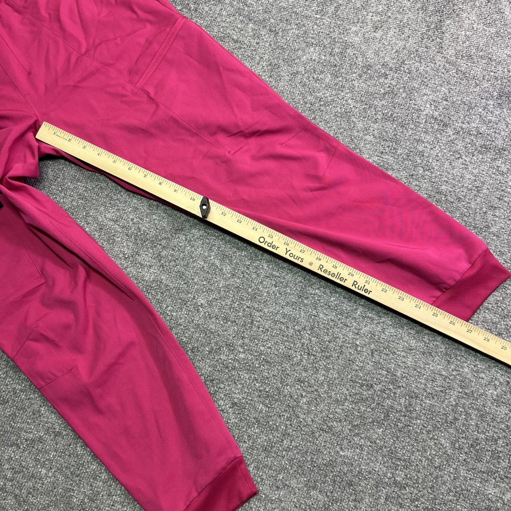 Fabletics Jogger Pants Womens M Pink Woven Elastic Waist Pockets Stretch Lounge - Picture 12 of 14
